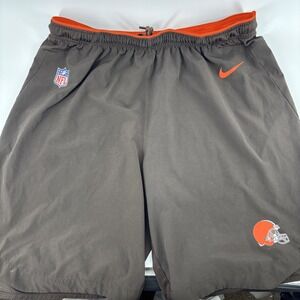 Cleveland Browns Nike Dri Fit Training Shorts On Field Team Player Issued Men XL